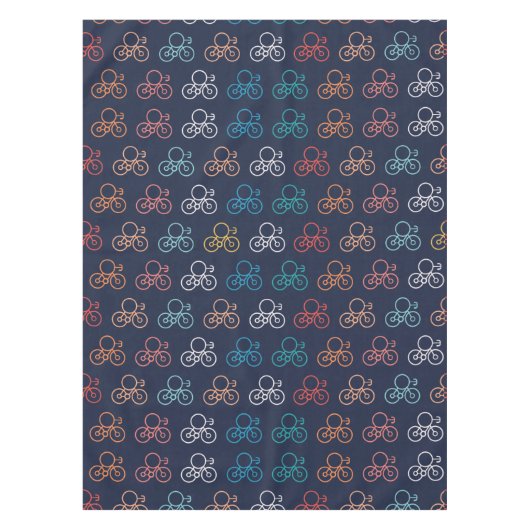 Meerkleurig fietspatroon tafelkleed (Voorkant)
