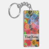 Meerkleurig floreel patroon sleutelhanger (Voorkant Links)
