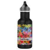 Meerkleurig floreel patroon waterfles  (Rechts)