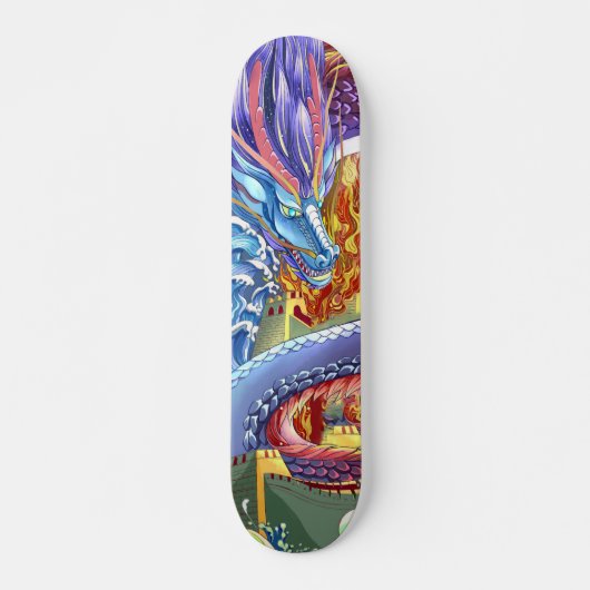 Meerkleurig Flying Legendary Dragon Skateboard (Voorkant)