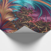 Meerkleurig, fractaal doezelig, glanzend opvulpapi cadeaupapier (Hoek)