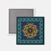Meerkleurig fractaal ornament magneet (Voorkant / Achterkant)