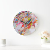 Meerkleurig geblazen glas grote klok (Huis)