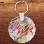 Meerkleurig geblazen glas sleutelhanger (Voorkant)