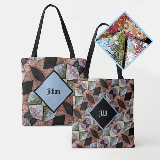 Meerkleurig geborduurd Patchwork Boho Chic Tote Bag