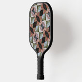 Meerkleurig geborduurd patchwork met Initialen Pickleball Paddle (Links)