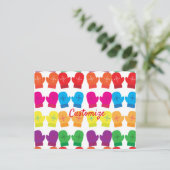 Meerkleurig gebreid Mittens Thunder_Cove Briefkaart (Staand voorkant)