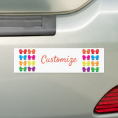 Meerkleurig gebreid Mittens Thunder_Cove Bumpersticker (Op auto)