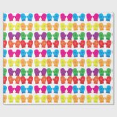 Meerkleurig gebreid Mittens Thunder_Cove Cadeaupapier (Vlak)