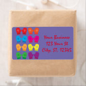 Meerkleurig gebreid Mittens Thunder_Cove Etiket (Insitu)