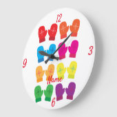 Meerkleurig gebreid Mittens Thunder_Cove Grote Klok (Hoek)