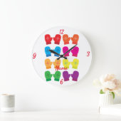 Meerkleurig gebreid Mittens Thunder_Cove Grote Klok (Huis)