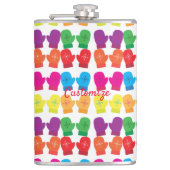 Meerkleurig gebreid Mittens Thunder_Cove Heupfles (Voorkant)