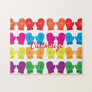 Meerkleurig gebreid Mittens Thunder_Cove Legpuzzel