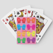 Meerkleurig gebreid Mittens Thunder_Cove Pokerkaarten (Achterkant)