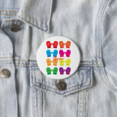 Meerkleurig gebreid Mittens Thunder_Cove Ronde Button 7,6 Cm (In situ)