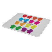 Meerkleurig gebreid Mittens Thunder_Cove Snijplank (Hoek)