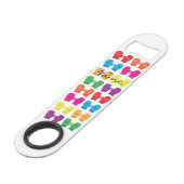 Meerkleurig gebreid Mittens Thunder_Cove Speed Flessenopener (Voorkant Gekanteld)