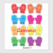 Meerkleurig gebreid Mittens Thunder_Cove Sticker (Vel)