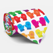 Meerkleurig gebreid Mittens Thunder_Cove Stropdas (Opgerold)