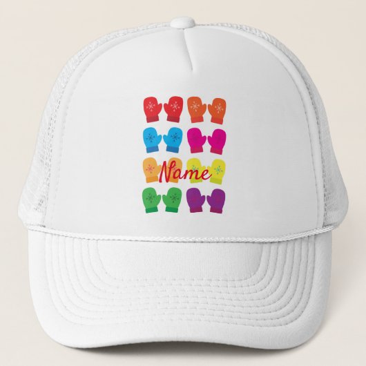 Meerkleurig gebreid Mittens Thunder_Cove Trucker Pet (Voorkant)