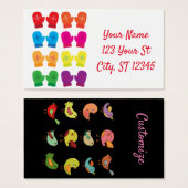 Meerkleurig gebreid Mittens Thunder_Cove Visitekaartje (Voorkant /achterkant)