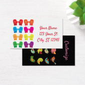 Meerkleurig gebreid Mittens Thunder_Cove Visitekaartje (Bureau)