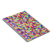 Meerkleurig gekleurd in grafiek papier vierkantjes notitieboek (Rechterzijde)