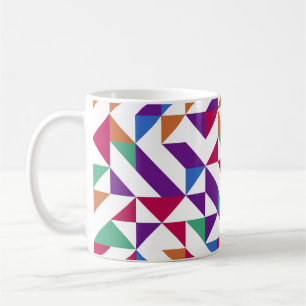 Meerkleurig geometrisch naadloos patroon koffiemok