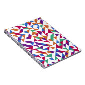 Meerkleurig geometrisch naadloos patroon notitieboek (Rechterzijde)