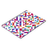 Meerkleurig geometrisch naadloos patroon notitieboek (Linkerzijde)