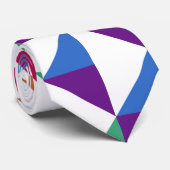 Meerkleurig geometrisch naadloos patroon stropdas (Opgerold)