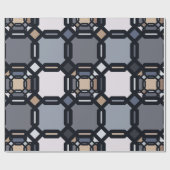 Meerkleurig geometrisch ornament in gedempte schop cadeaupapier (Vlak)