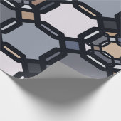 Meerkleurig geometrisch ornament in gedempte schop cadeaupapier (Hoek)