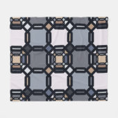 Meerkleurig geometrisch ornament in gedempte schop fleece deken (Voorkant (Horizontaal))