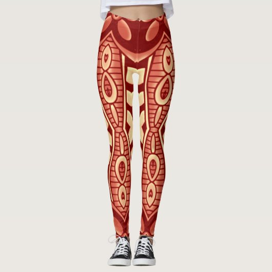 Meerkleurig geometrisch patroon "Ratti_Creative_Ar Leggings (Voorkant)