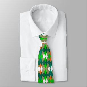 Meerkleurig geometrisch patroon ruiten minimalisme stropdas