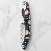 Meerkleurig geometrisch vormenpatroon kurkentrekker (Voorkant)