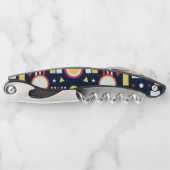 Meerkleurig geometrisch vormenpatroon kurkentrekker (Voorkant)