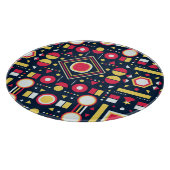 Meerkleurig geometrisch vormenpatroon snijplank (Hoek)