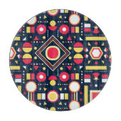 Meerkleurig geometrisch vormenpatroon snijplank (Voorkant)