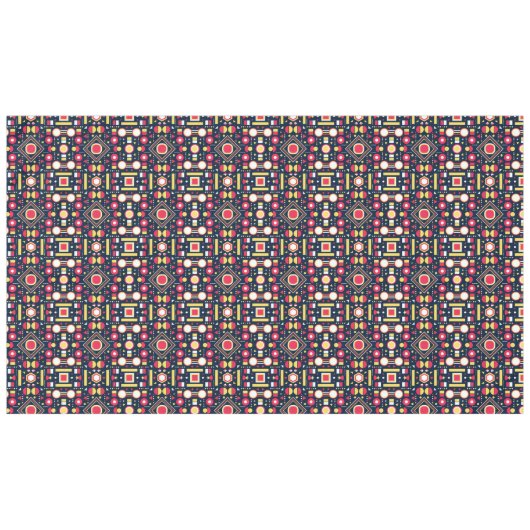 Meerkleurig geometrisch vormenpatroon tafelkleed (Voorkant (Horizontaal))