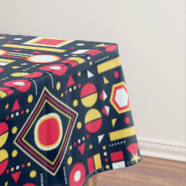 Meerkleurig geometrisch vormenpatroon tafelkleed