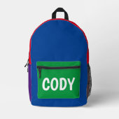 Meerkleurig gepersonaliseerd bedrukte rugzak (Voorkant)