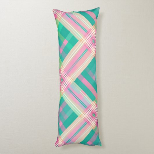 Meerkleurig geruit ontwerp lichaamskussen (Achterkant (Verticaal))