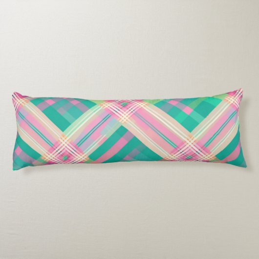 Meerkleurig geruit ontwerp lichaamskussen (Achterkant)
