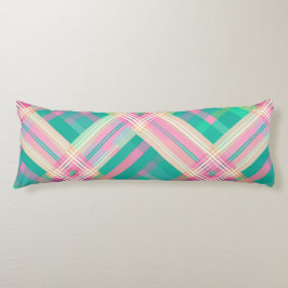 Meerkleurig geruit ontwerp lichaamskussen