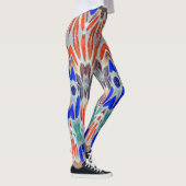 Meerkleurig gestructureerde "Ratti_Creative_Arts" Leggings (Rechts)