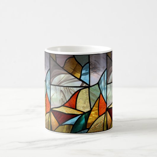 Meerkleurig glas Abstract Koffiemok (Center)