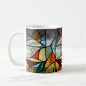 Meerkleurig glas Abstract Koffiemok (Links)